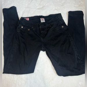 Black True Religion Skinny Jeans